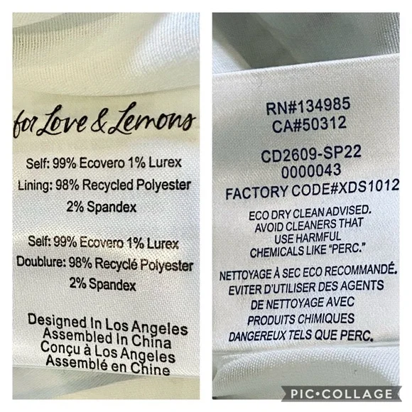 NWT For Love & Lemons Leslie Blue Striped Puff Sleeve Mini Dress - Picture 15 of 16